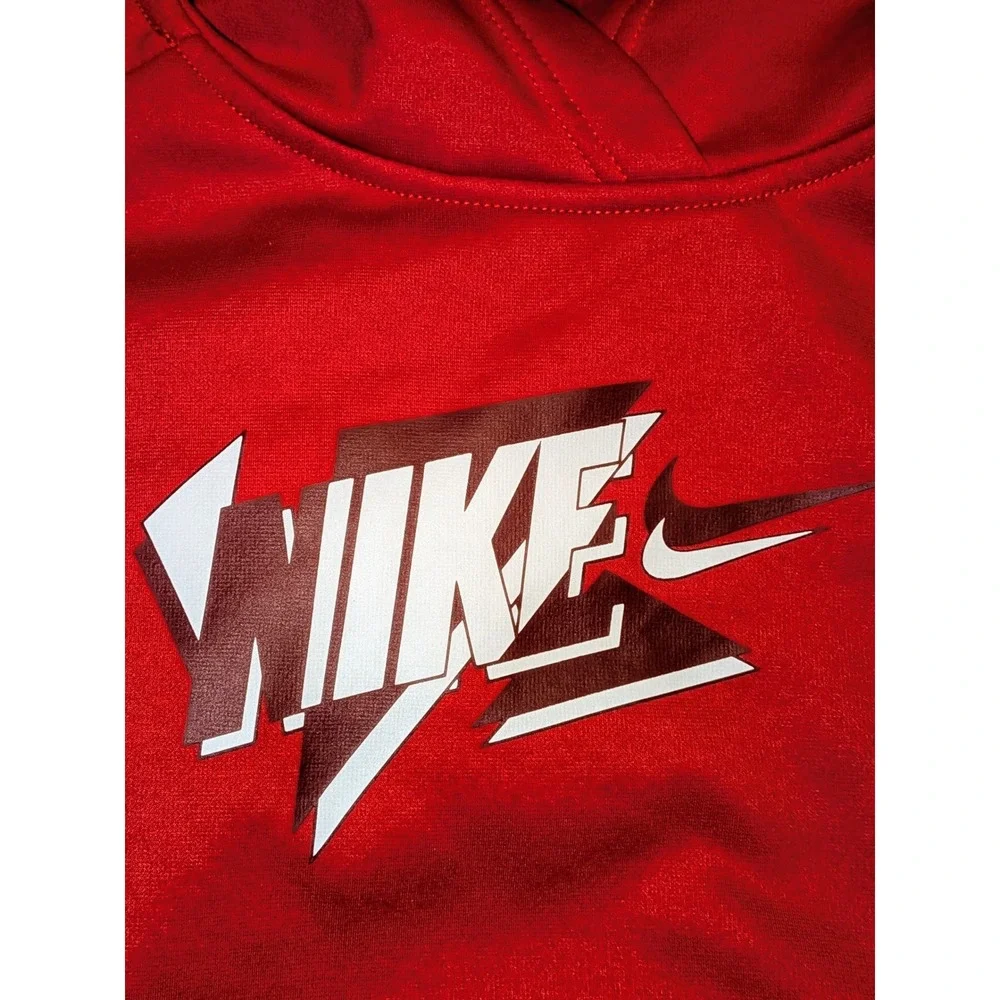Nike Therma-FIT Hoodie Pullover Graphic Logo Activewear Red‎ Size Large NWOT